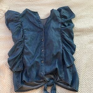 Frame Demin top with a bow XS